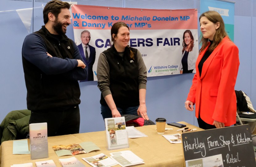 Michelle at her careers fair 