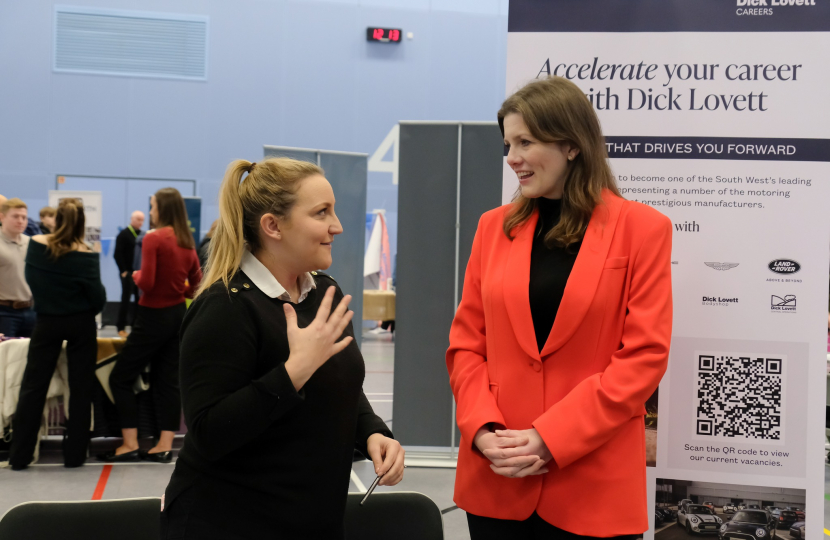 Michelle at her careers fair 