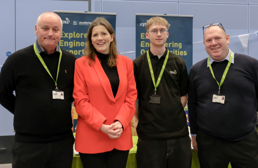 Michelle at her careers fair 