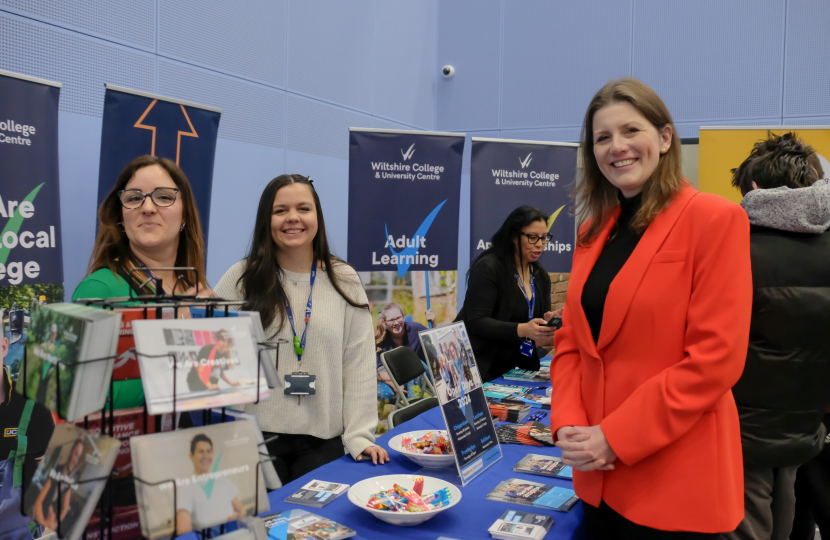 Michelle at her careers fair 