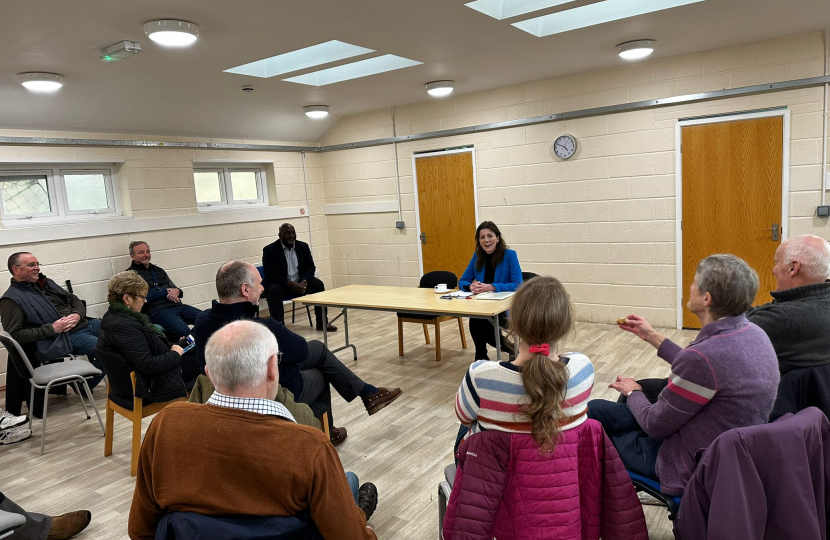 Michelle with local residents in Staverton