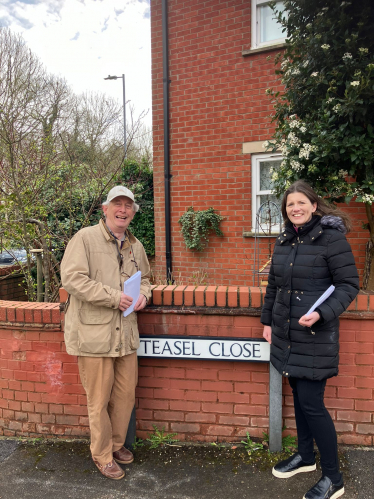 Michelle with a local campaigner