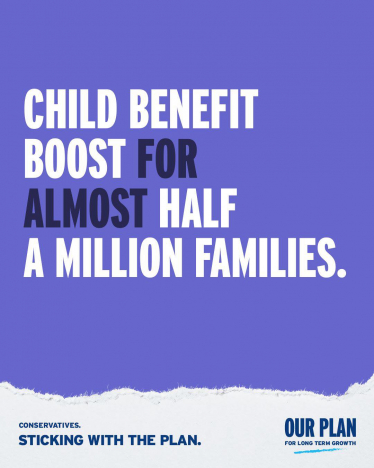 Child benefit boost for almost half a million families